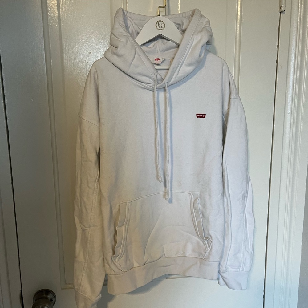 Levi's Classic White Hoodie Sweatshirt